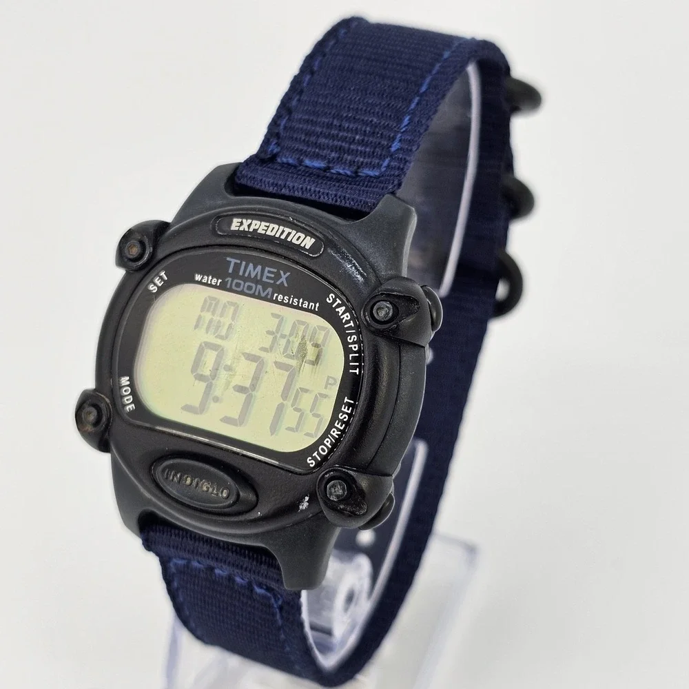 Timex Expedition 866 Men's Watch 39MM NEW Dark Blue Nylon Bands‎ New Battery